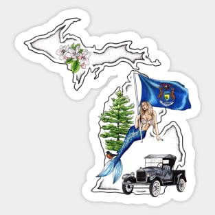 Michigan Mermaid Sticker